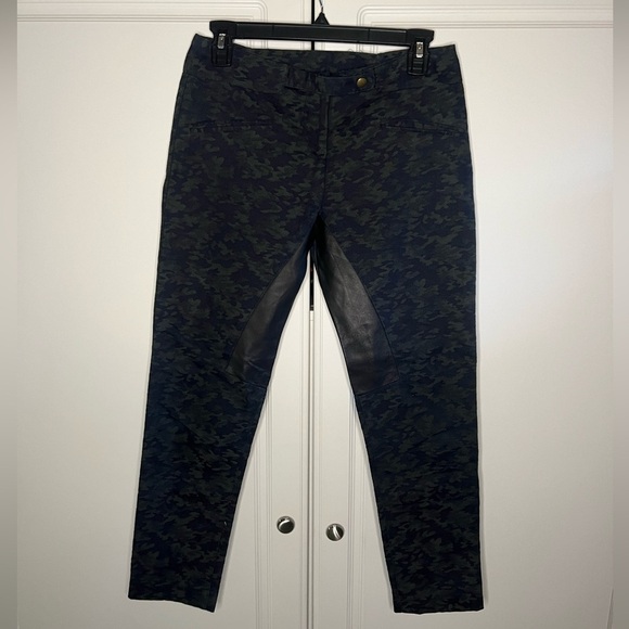 Roseanna Equestrian Inspired Made in France Camo Trousers with Leather Details - Picture 2 of 15